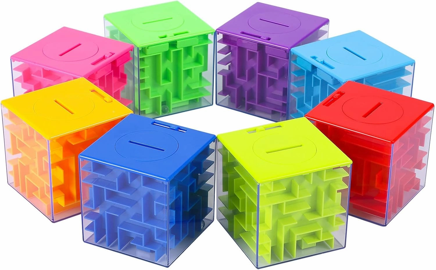 8PACK Money Maze Puzzle Box, Twister.CK Unique Money Gift Holder Box, Fun Maze Puzzle Games for Kids and Adult Birthday