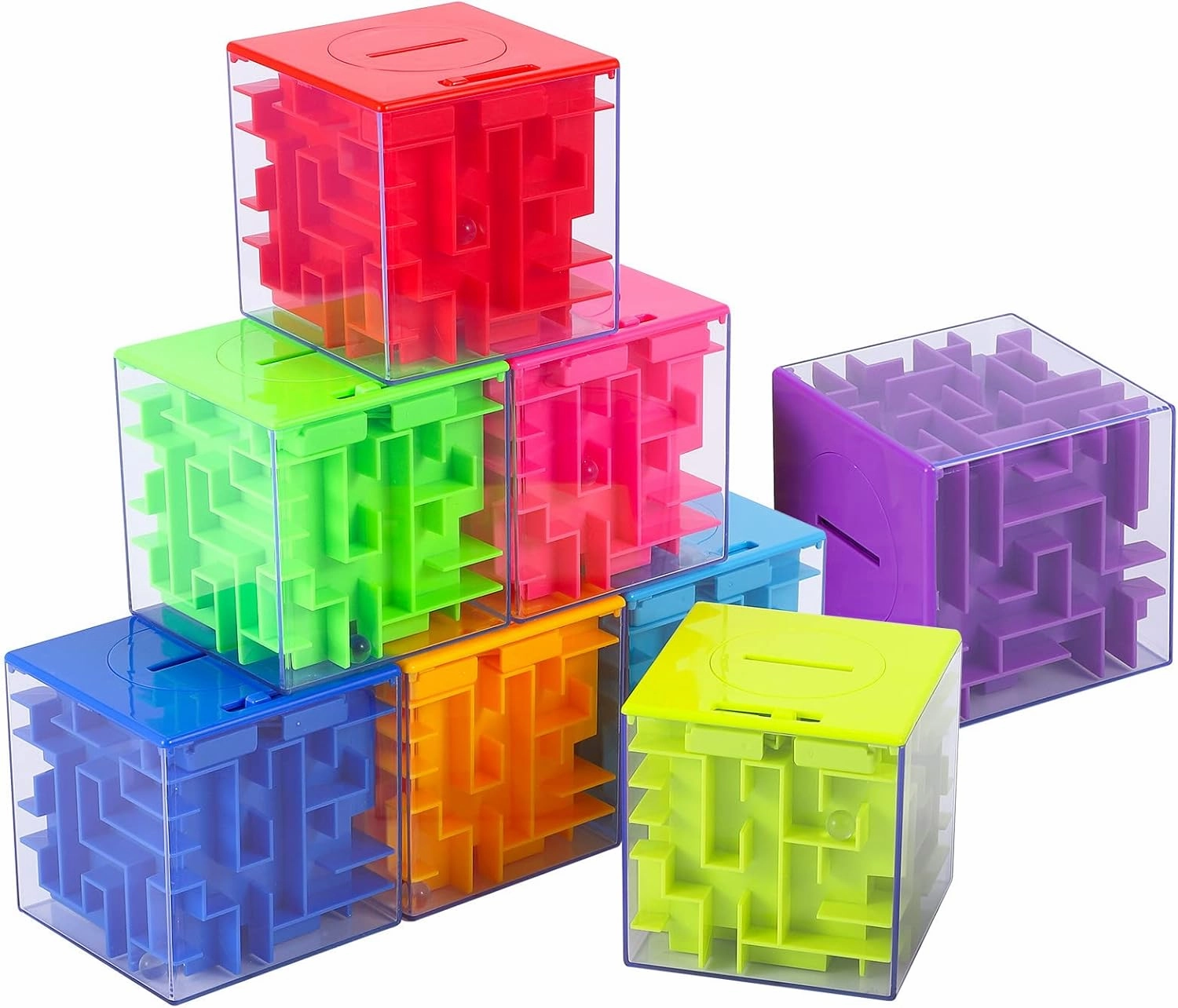 8PACK Money Maze Puzzle Box, Twister.CK Unique Money Gift Holder Box, Fun Maze Puzzle Games for Kids and Adult Birthday