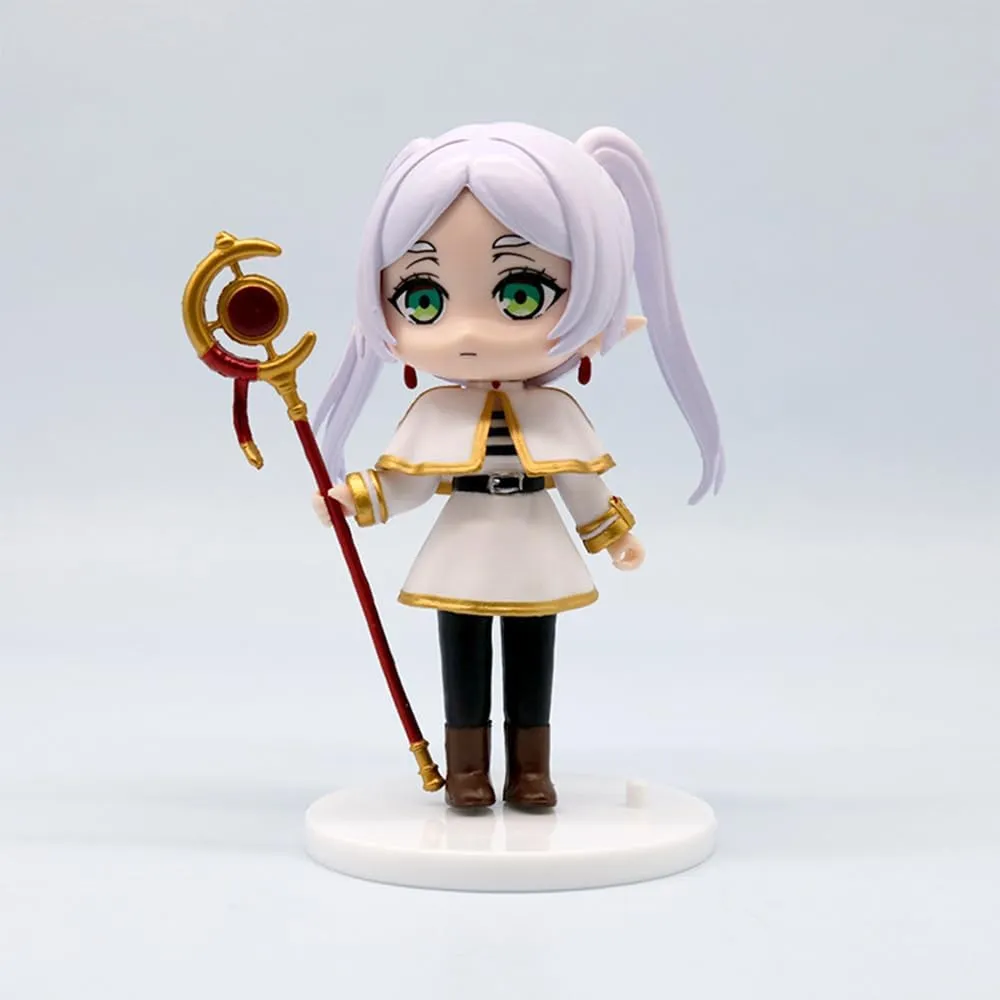 8PCS/Set Frieren Figure Cake Topper Mini Fern Figure Model, 10cm Anime Figure Model Stark Action Figure Desktop Decoration Party Supplies Gifts for Fans
