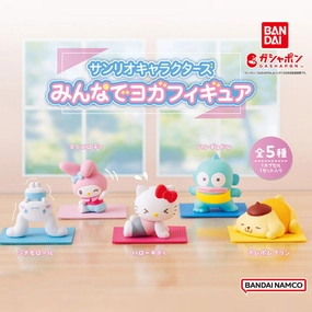 [Clearance][Gashapon] Sanrio Characters Minna de Yoga Figure [JUL 2024] Bandai Japan -Blind Package