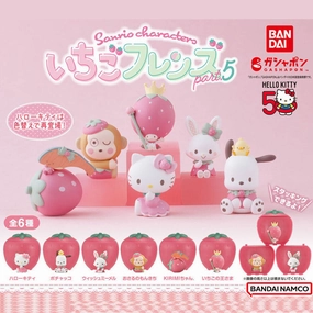 [Gashapon] Sanrio Characters Ichigo Friends Figure 5 [ AUG 2024] Bandai Japan -Blind Package (Gashapon Item)