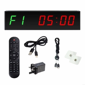 A0KA Gym Timer Clock Remote Control Fitness Interval Timer LED Digital Gym Wall Clock