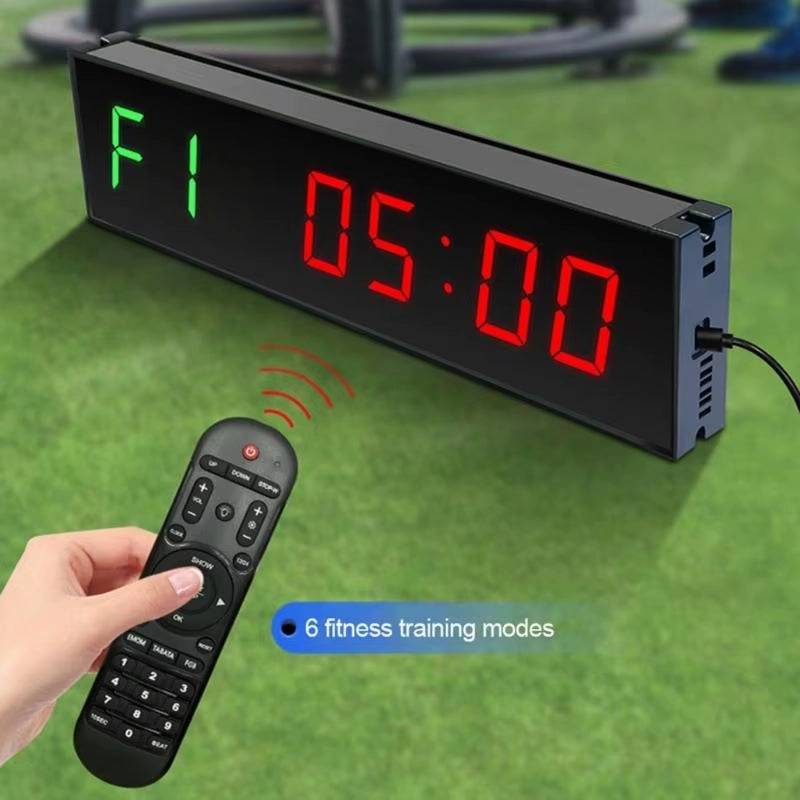 A0KA Gym Timer Clock Remote Control Fitness Interval Timer LED Digital Gym Wall Clock
