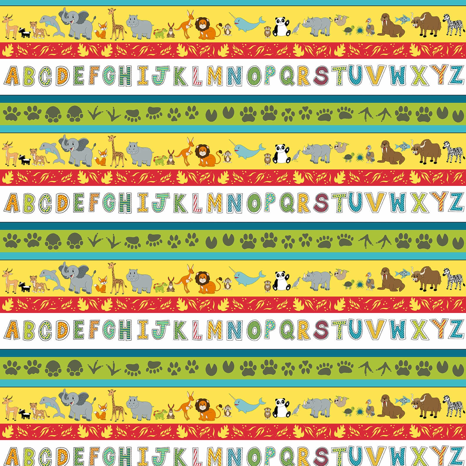 A to Zoo - Yellow Stripe