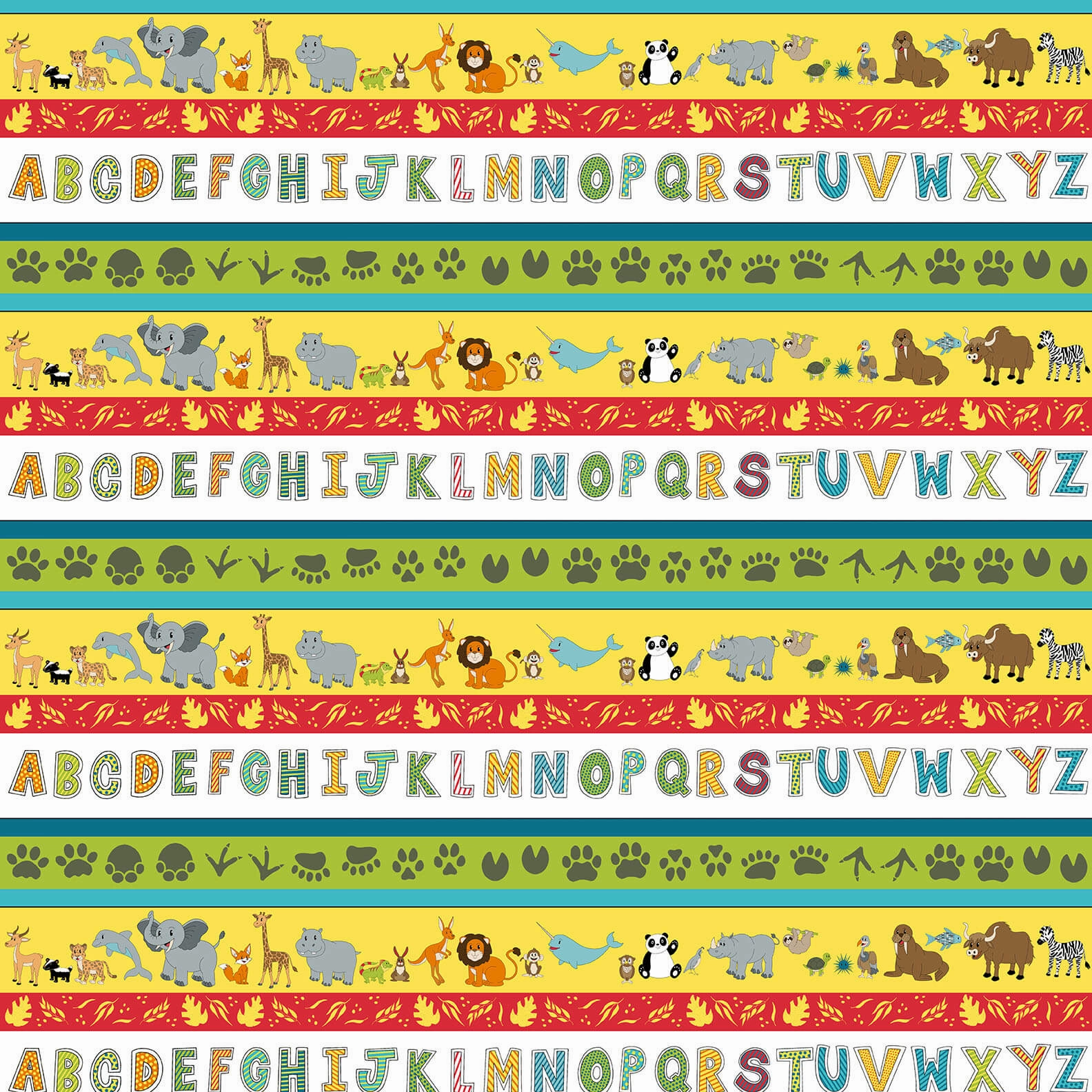 A to Zoo - Yellow Stripe