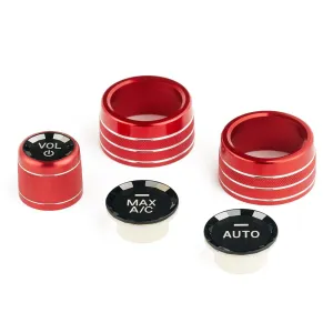 AC Air Conditioning Climate Control Button & Radio Volume Knob Switch Ring Covers Compatible with BMW 1 2 3 3GT 4 X1 Series F20 F22 F30 F31 F32 F33 F80 F82 F87 F48