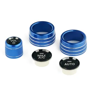 AC Air Conditioning Climate Control Button & Radio Volume Knob Switch Ring Covers Compatible with BMW 1 2 3 3GT 4 X1 Series F20 F22 F30 F31 F32 F33 F80 F82 F87 F48