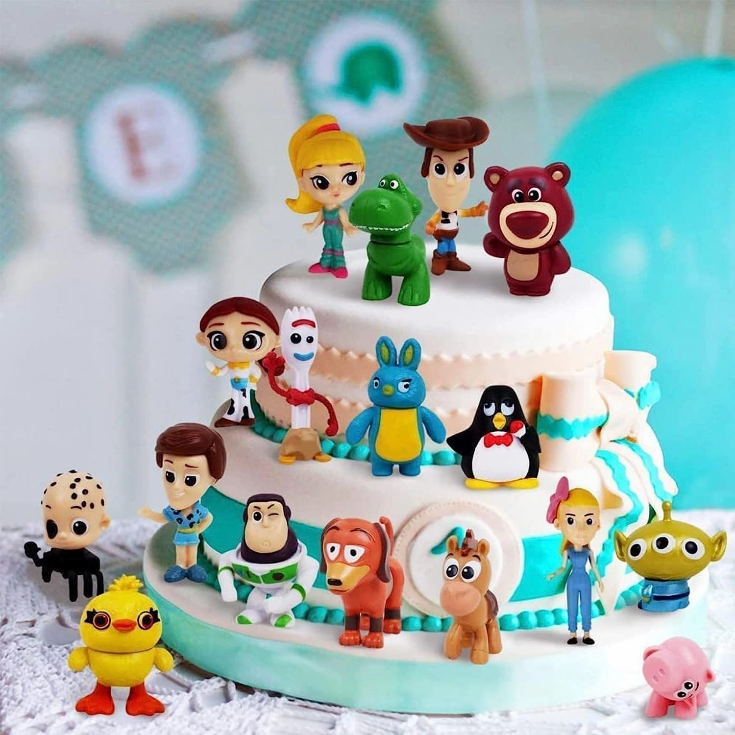 Action Figures Toys Set, 1.5-2.7 inches Tall Action Figures with Woody, Buzz and Jessie,Toy Anime Figurines Characters (9 Pack)