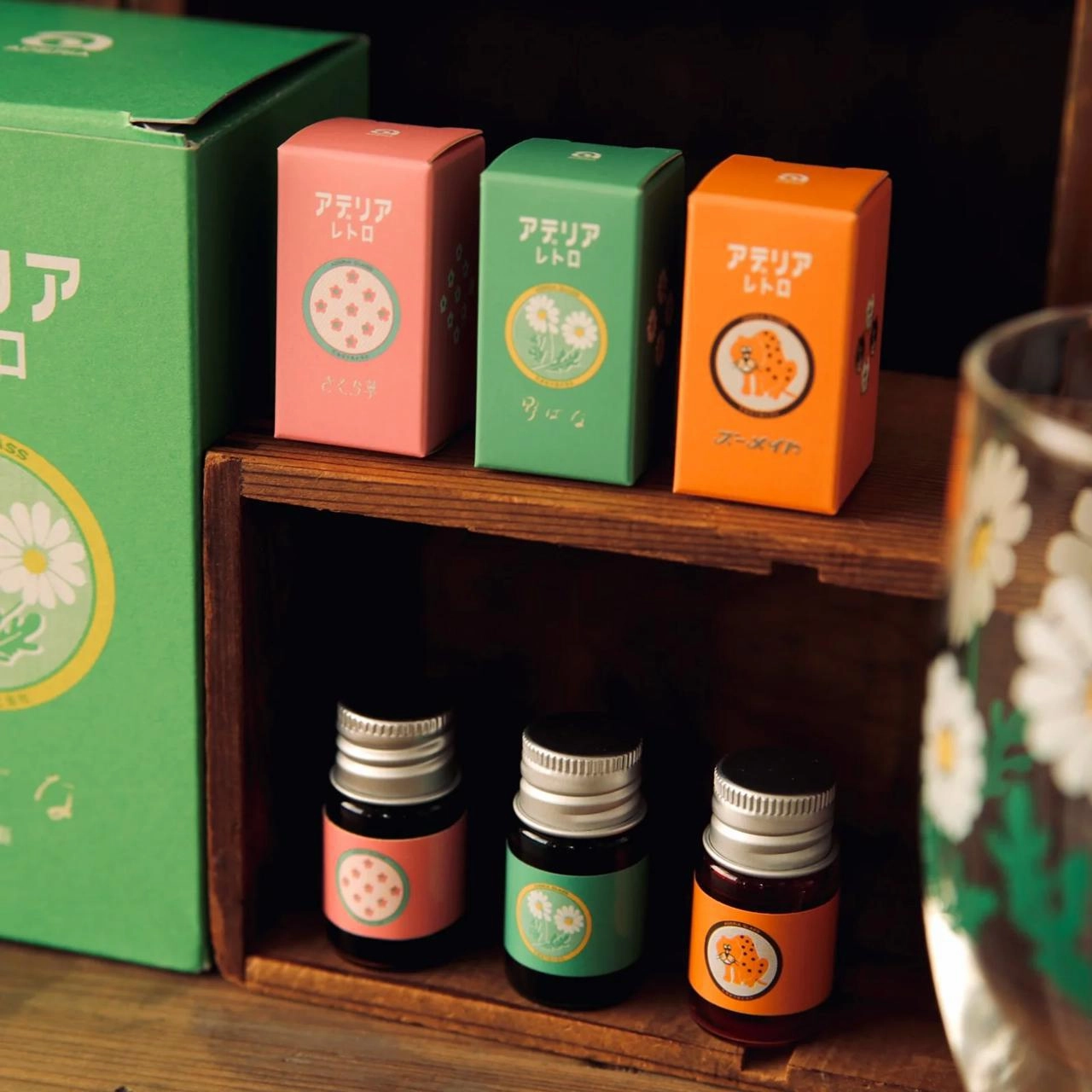 Aderia Retro Ink Set - Cherry Blossoms, Wildflowers, Zoo Mate