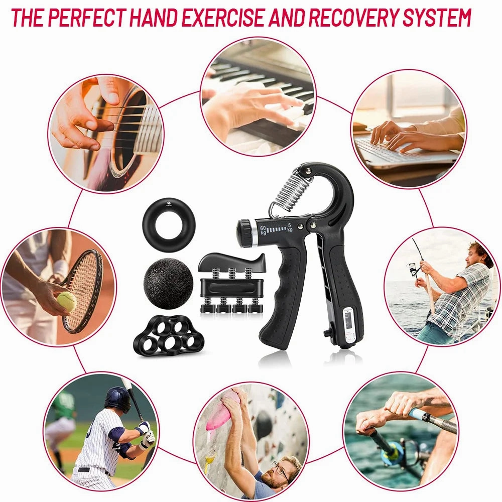 Adjustable 5-60Kg Heavy Hand Gripper Fitness Hand Exerciser