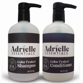 Adrielle Essentials Green Tea & Bamboo Scented Color Protect Hair Shampoo and Conditioner Set, 16 Oz Shampoo - 16 Oz Conditioner