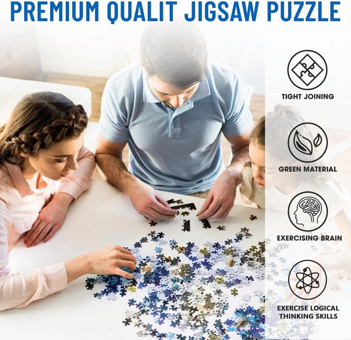 Adult Puzzle 1000 Pieces Tigers in The Jungle Challenging Difficult Cool Puzzle