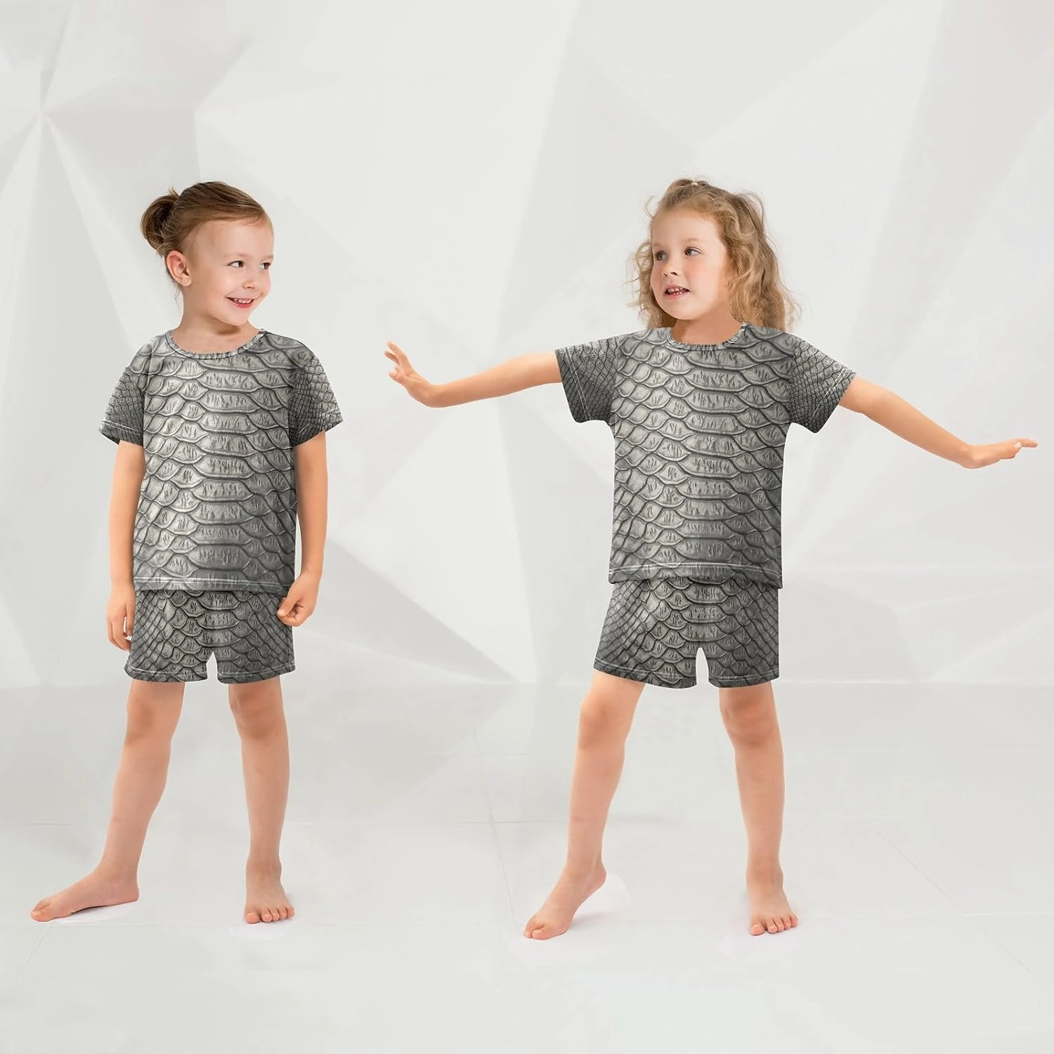 Aflyko Boys' Cotton Shorts Set Fancy Snakeskin Luxury Dark 2 Piece Summer Clothes