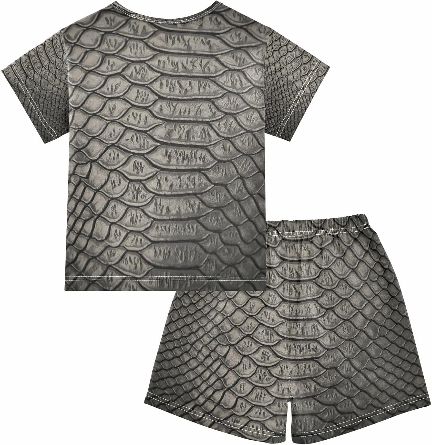 Aflyko Boys' Cotton Shorts Set Fancy Snakeskin Luxury Dark 2 Piece Summer Clothes