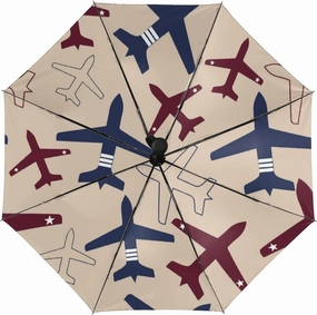 Aircraft Airplane Flying Portable Automatic Umbrella Windproof Auto Open Close Compact Waterproof Lightweight Umbrellas