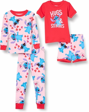 Amazon Essentials Disney | Marvel | Star Wars Babies, Toddlers, and Girls' Pajama Set, 4-Piece (Previously Spotted Zebra)