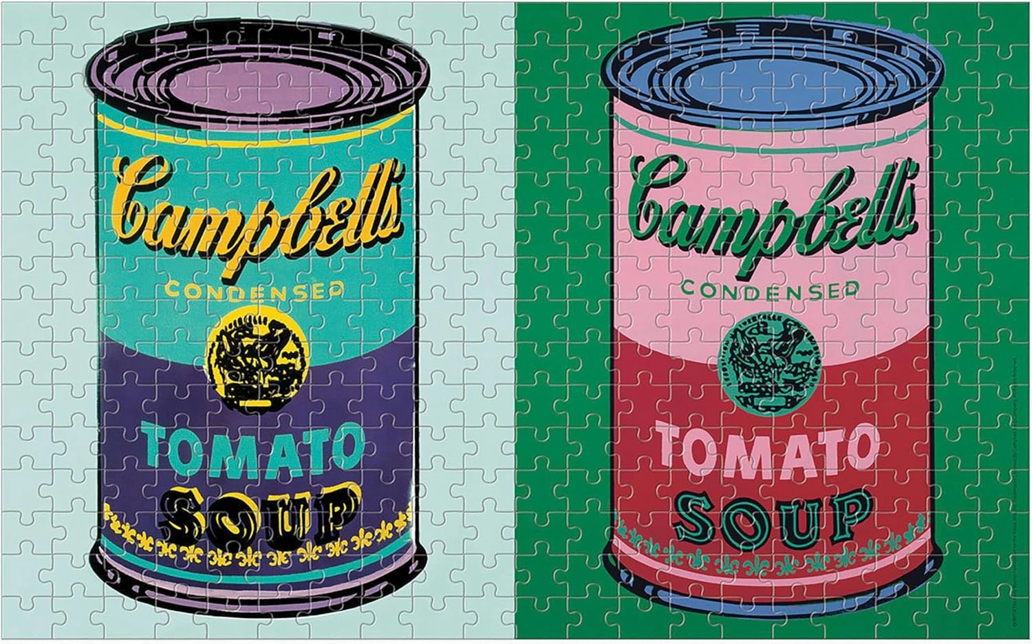 Andy Warhol Soup Cans Jigsaw Puzzle, 300 Pieces, 24” x 18” – Lenticular Jigsaw Puzzle Featuring Shifting Iconic Andy Warhol Artwork–Thick, Sturdy Pieces, Challenging Family Activity, Great Gift Idea