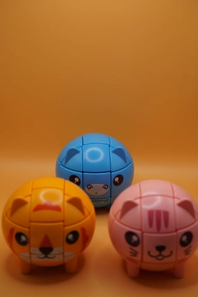 Animal Face Magic Cube – Brain Challenge Puzzle Toy (6/Box)