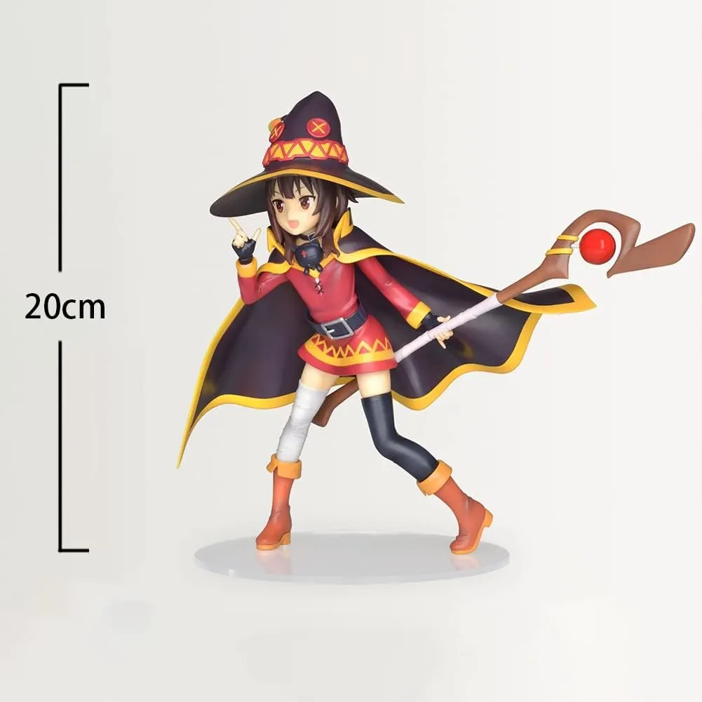 Anime Megumin/Aqua Action Figure Model Statue Collectibles Toy Desktop Ornaments (20cm, Megumin-C)