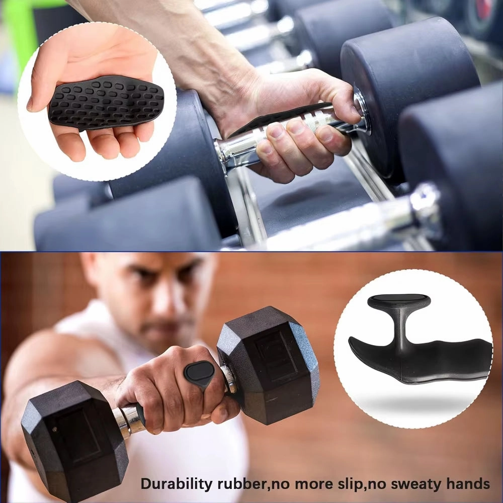 Anti-Slip Workout Grips Ergonomic Rubber Hand Protector Grips for Weight Lifting Pull-Ups Gym Training - Unisex Fitness Gloves