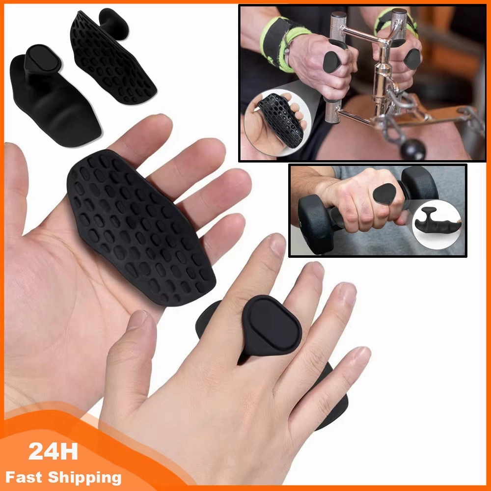 Anti-Slip Workout Grips Ergonomic Rubber Hand Protector Grips for Weight Lifting Pull-Ups Gym Training - Unisex Fitness Gloves