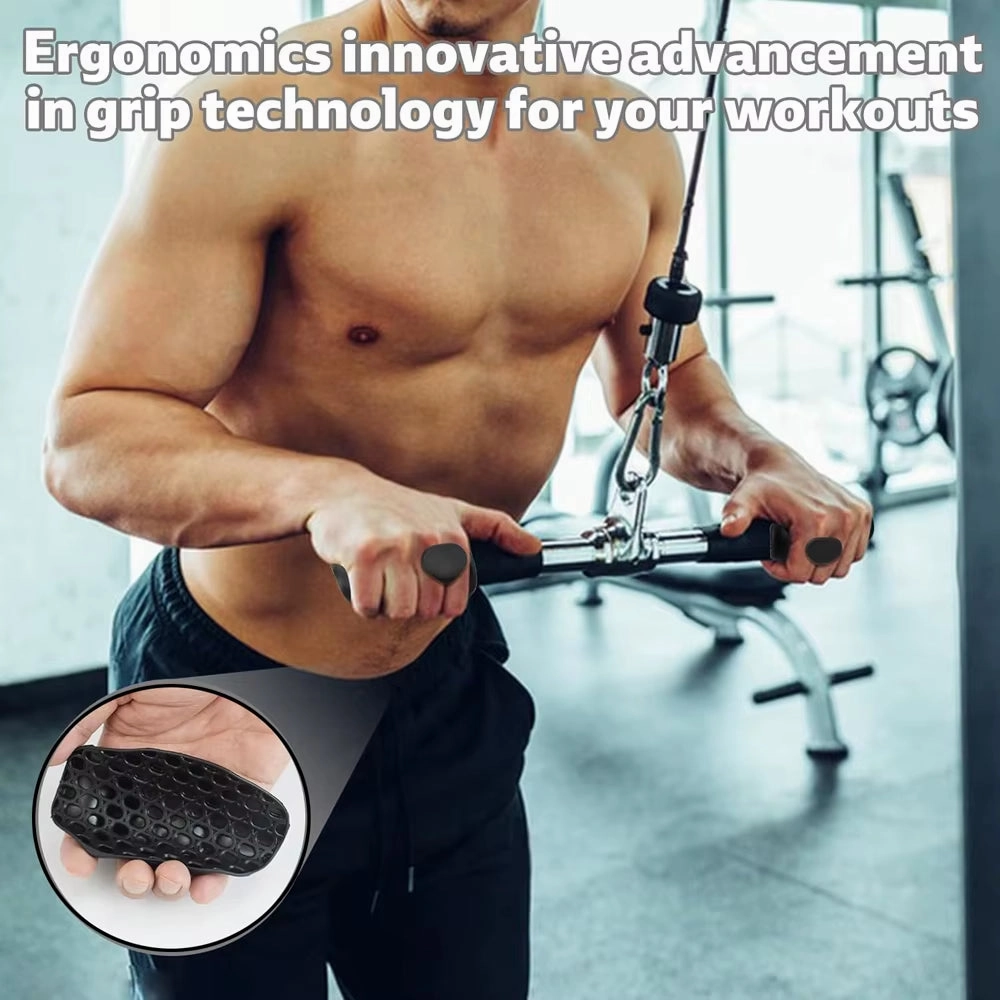 Anti-Slip Workout Grips Ergonomic Rubber Hand Protector Grips for Weight Lifting Pull-Ups Gym Training - Unisex Fitness Gloves