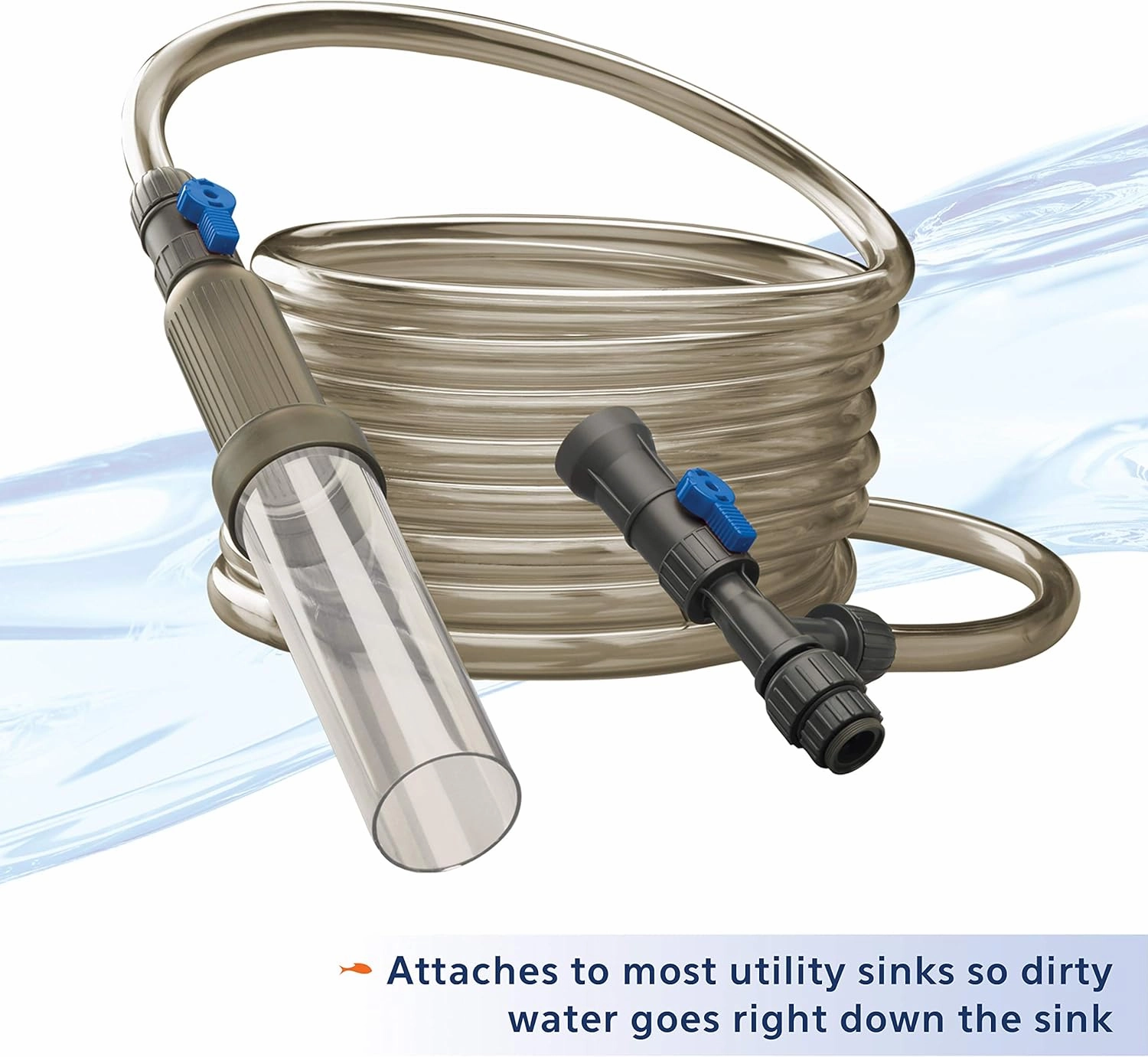 Aqueon Aquarium Fish Tank Water Changer With 50 Foot Hose