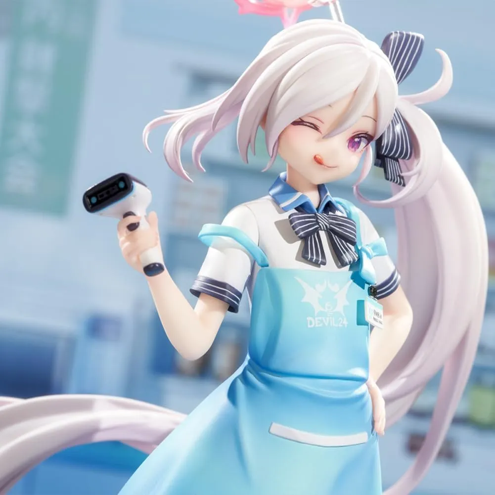 Asagi Mutsuki Figure Model - 20cm Cute Girl Anime Action Figure, Convenience Store Clerk Ver Asagi Mutsuki Statue, PVC Desktop Figures Decoration Gifts