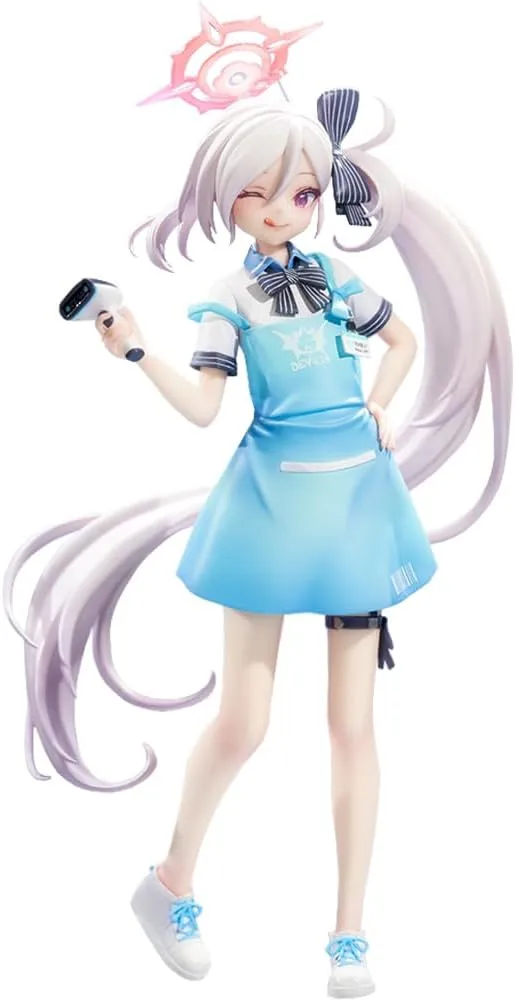 Asagi Mutsuki Figure Model - 20cm Cute Girl Anime Action Figure, Convenience Store Clerk Ver Asagi Mutsuki Statue, PVC Desktop Figures Decoration Gifts