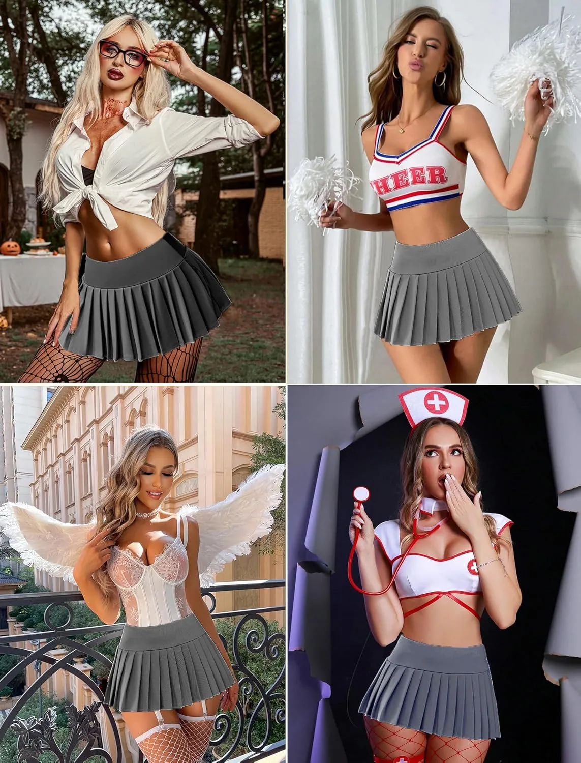 Avidlove Skirts for Women Y2k Mini Skirt Casual Pleated Short Skirts Pleated Cheer Skirt