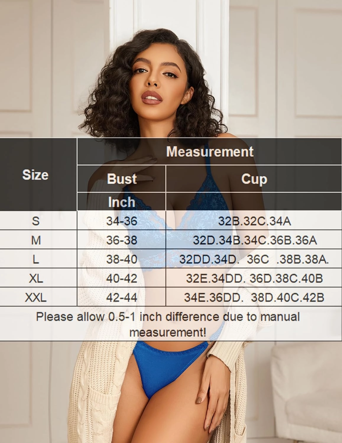 Avidlove Lace Bralette for Women Sexy Wireless Bralettes Non Padded Bralette V Neck Minimizer Lingerie