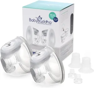 BabyBuddha Hands Free Milk Collection Cups for Breast Pump, 8 Fl Oz Each, Wearable Breastmilk Containers, Compatible with BabyBuddha Pump, Spill Resistant Design, Large Flange 26 to 28mm, 2 Pack