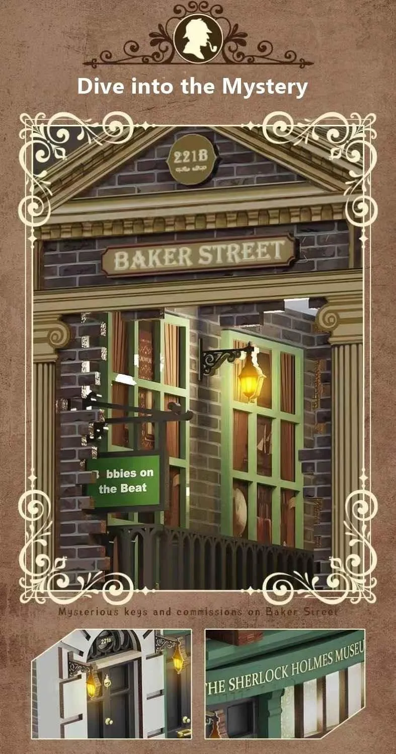 Baker Street DIY Book Nook Kit - Sherlock Holmes Inspired