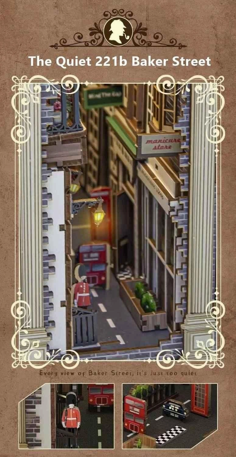 Baker Street DIY Book Nook Kit - Sherlock Holmes Inspired