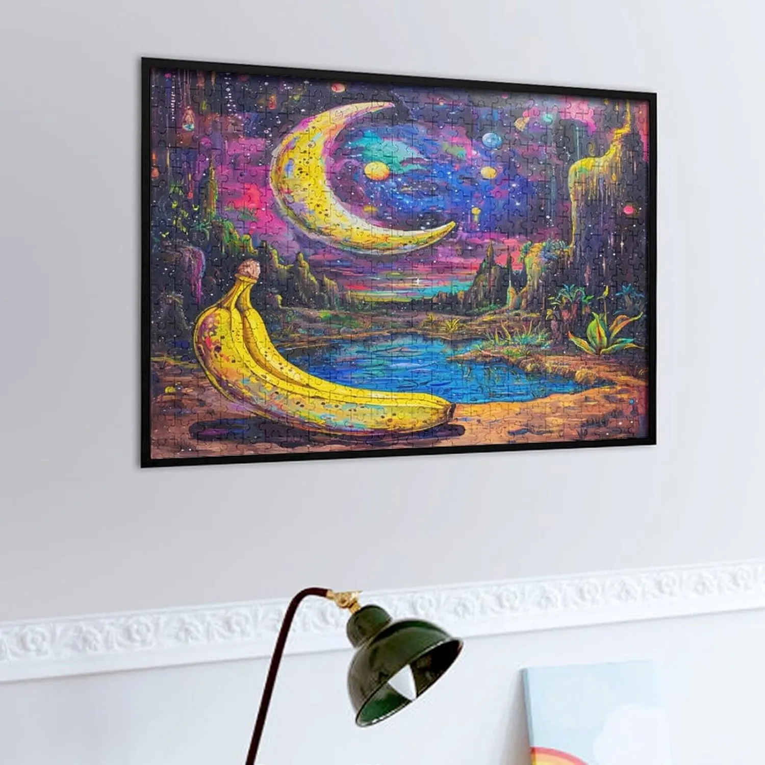 Banana Moon 500 Piece Jigsaw Puzzle,Forest Under The Moonlight Impossible Hard Difficult Challenging Puzzles for Adults, Challenging Puzzles,500 PCS