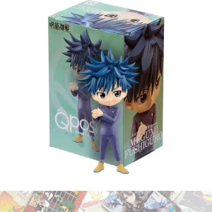 Banpresto Megumi Fushiguro [Ver. B]: 14cm Q Posket Mini Statue Figurine Bundled with 1 A.C.G. Compatible Theme Trading Card (18185)