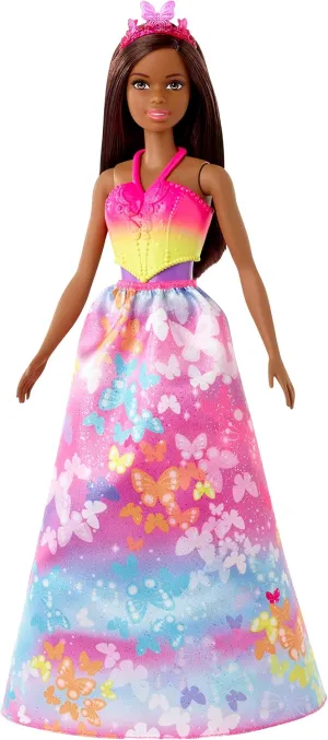 Barbie Dreamtopia Dress Up Doll Gift Set, Approx. 12-inch, Brunette with 3 Fashions