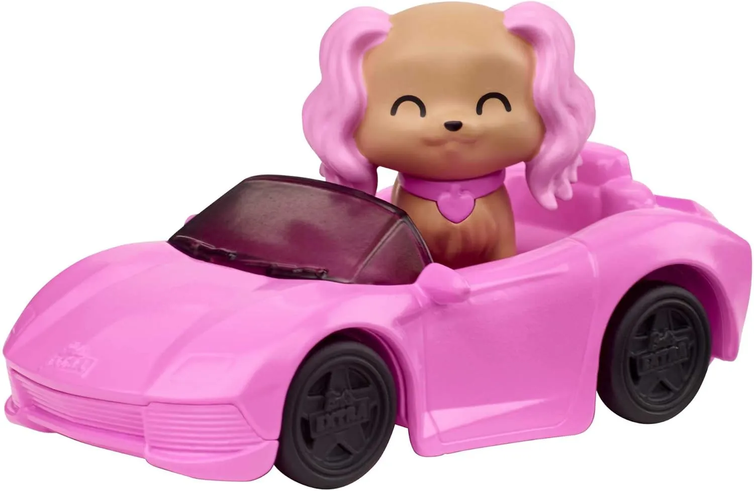 Barbie Extra Doll & Accessories with Long Brunette Styled Hair in Pink 2-Piece Outfit with Sparkly Jacket & Pet Puppy