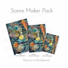 Beautiful Adventure House Pack Dollhouse Pack: Printable Dollhouse Insert and 2 Playmats- CRICUT PRINT AND CUT