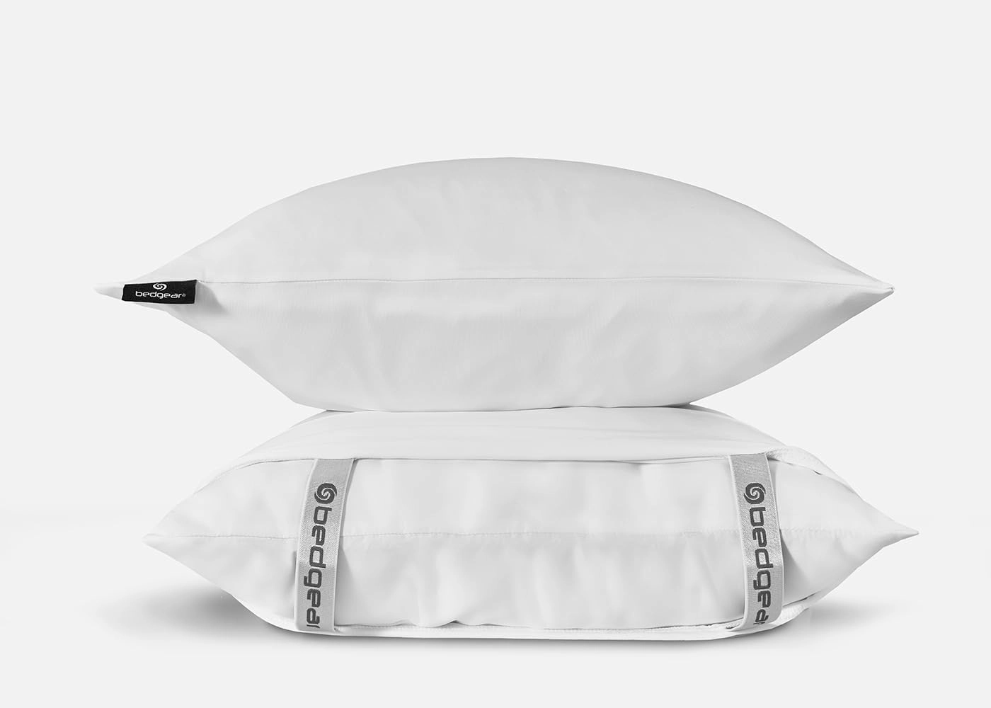Bedgear Ver-Tex Pillowcase Set - Instant Cooling Pillow Covers with an Ultra-Soft Feel and a Powerband for a Secure Fit - Includes 2 Pillowcases - Queen - Bright White