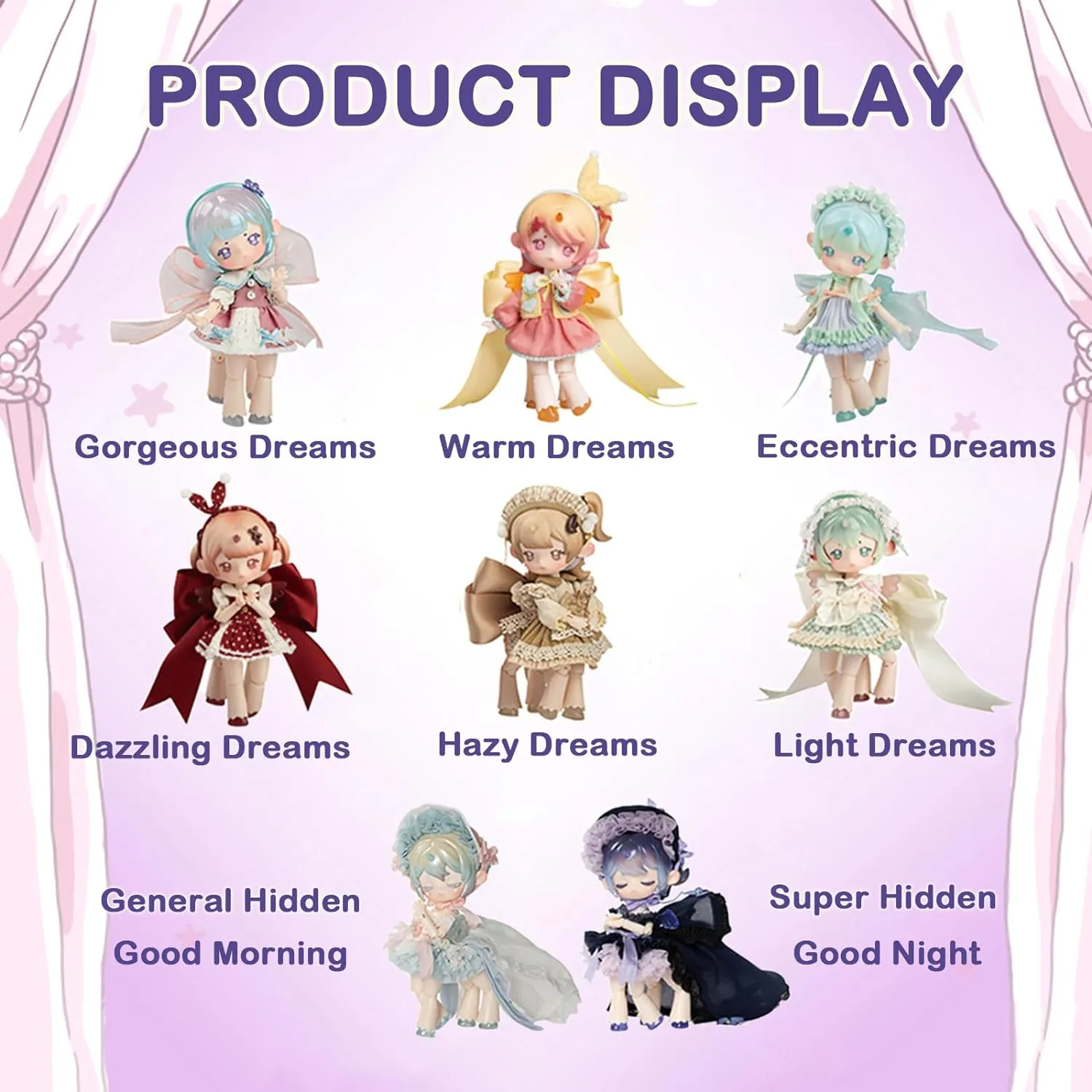 BEEMAI Antu Dreamlike Tea Party Daydream Series 1PC 1/12 BJD Dolls Cute Figures Collectibles Birthday Gift