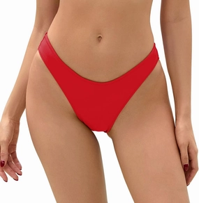 Bellecarrie Women's Cheeky Brazilian Bikini Bottoms Low Rise High Cut Swim Bottom
