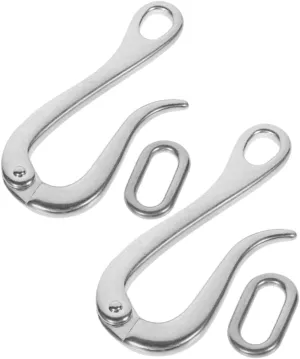 BESPORTBLE 2pcs Quick Release Hook Multi-use Outdoor Sailing Hook for Lifeboats Rafts and Boats Sturdy Design for Storage and Workshop Use