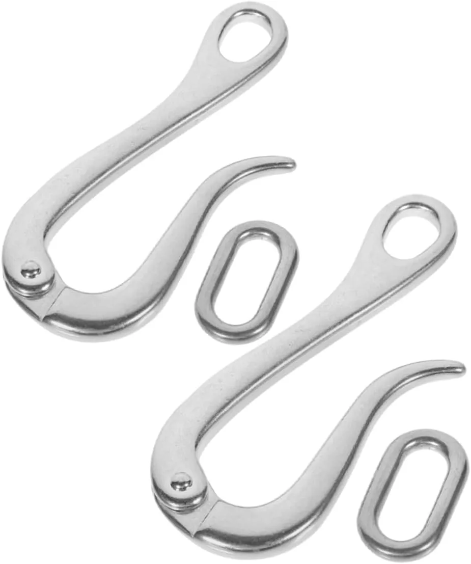 BESPORTBLE 2pcs Quick Release Hook Multi-use Outdoor Sailing Hook for Lifeboats Rafts and Boats Sturdy Design for Storage and Workshop Use