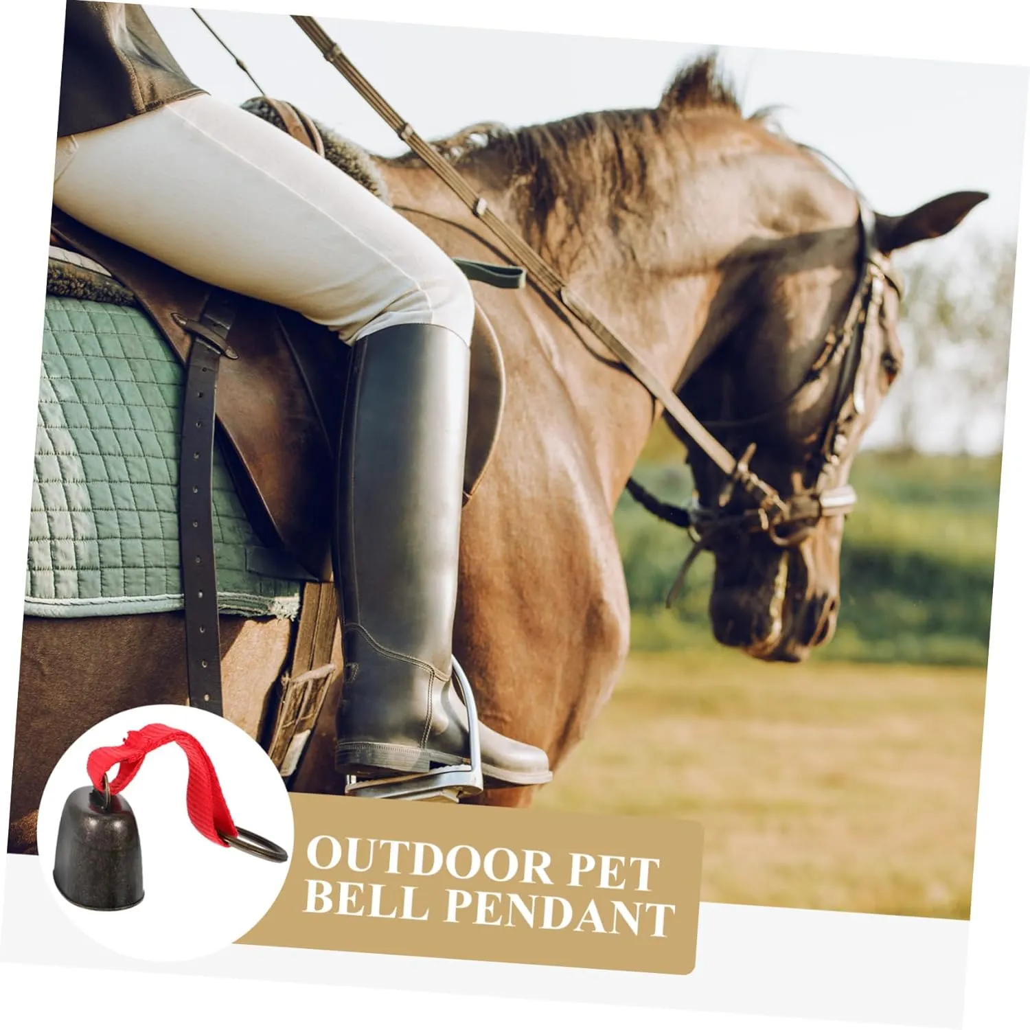 BESPORTBLE Vintage Farm Animal Bell Hikersbell Whistle Emergency Loud Animal Warning Bells