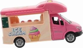 BESTonZON Portable Ice Cream Truck Toy for Boy Girl Compact Pretend Play Realistic Food Truck Experience Encourages Imaginative Roleplay Fun for Boys and Girls Design