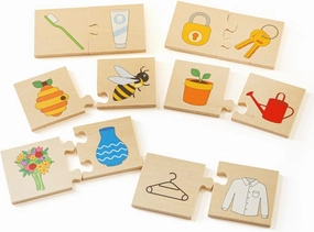 Bigjigs Toys, Things That Go Together Puzzle, Wooden Toys, Jigsaw Puzzle, Wooden Puzzle, Puzzle for Kids, Toddler Puzzles, Toddler Toys, Wooden Toys for 3 Year Olds