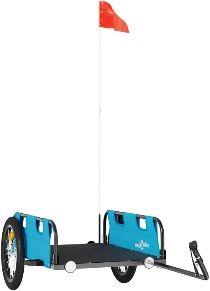 Bike Trailer Orange Oxford Fabric and Iron vidaXL vidaXL