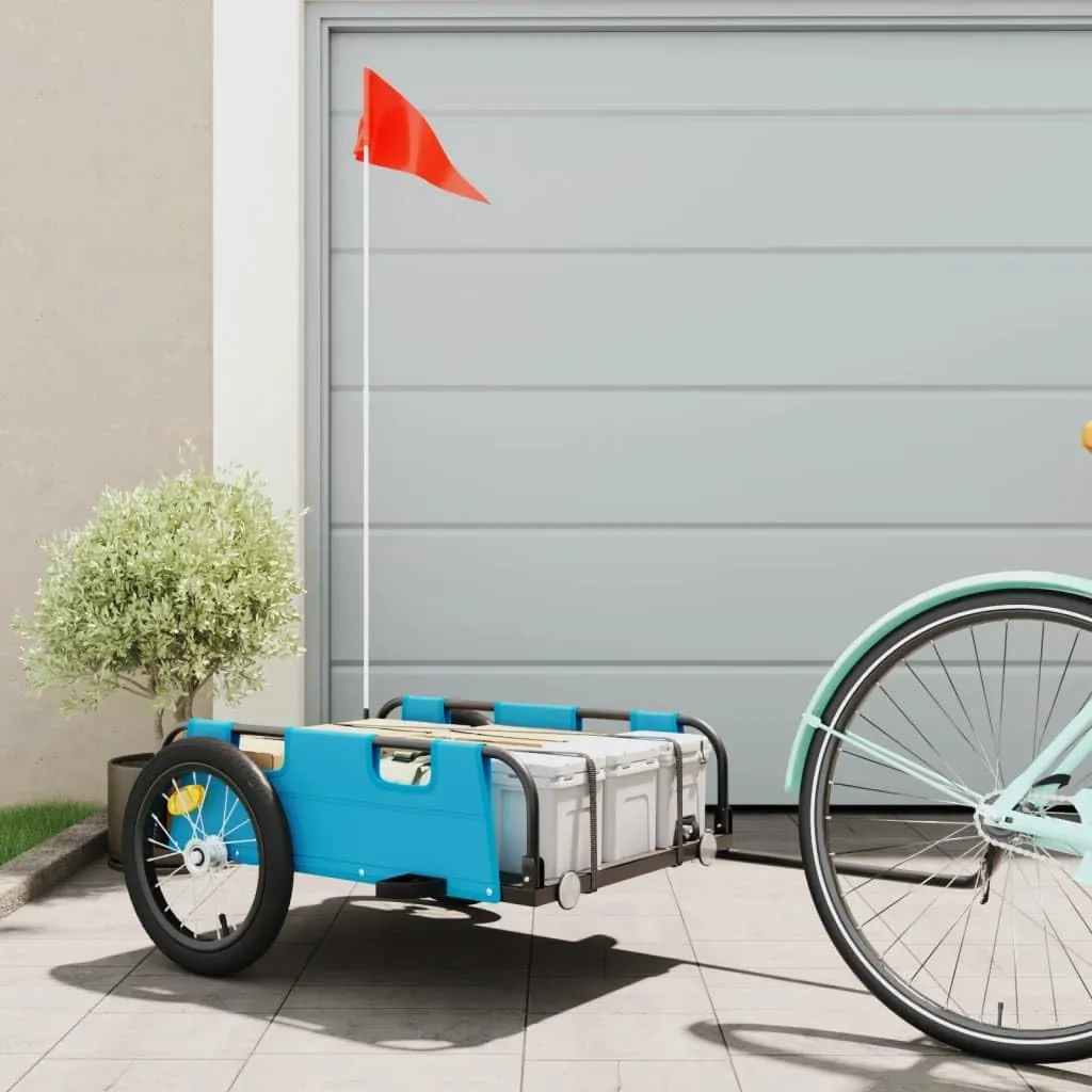 Bike Trailer Orange Oxford Fabric and Iron vidaXL vidaXL