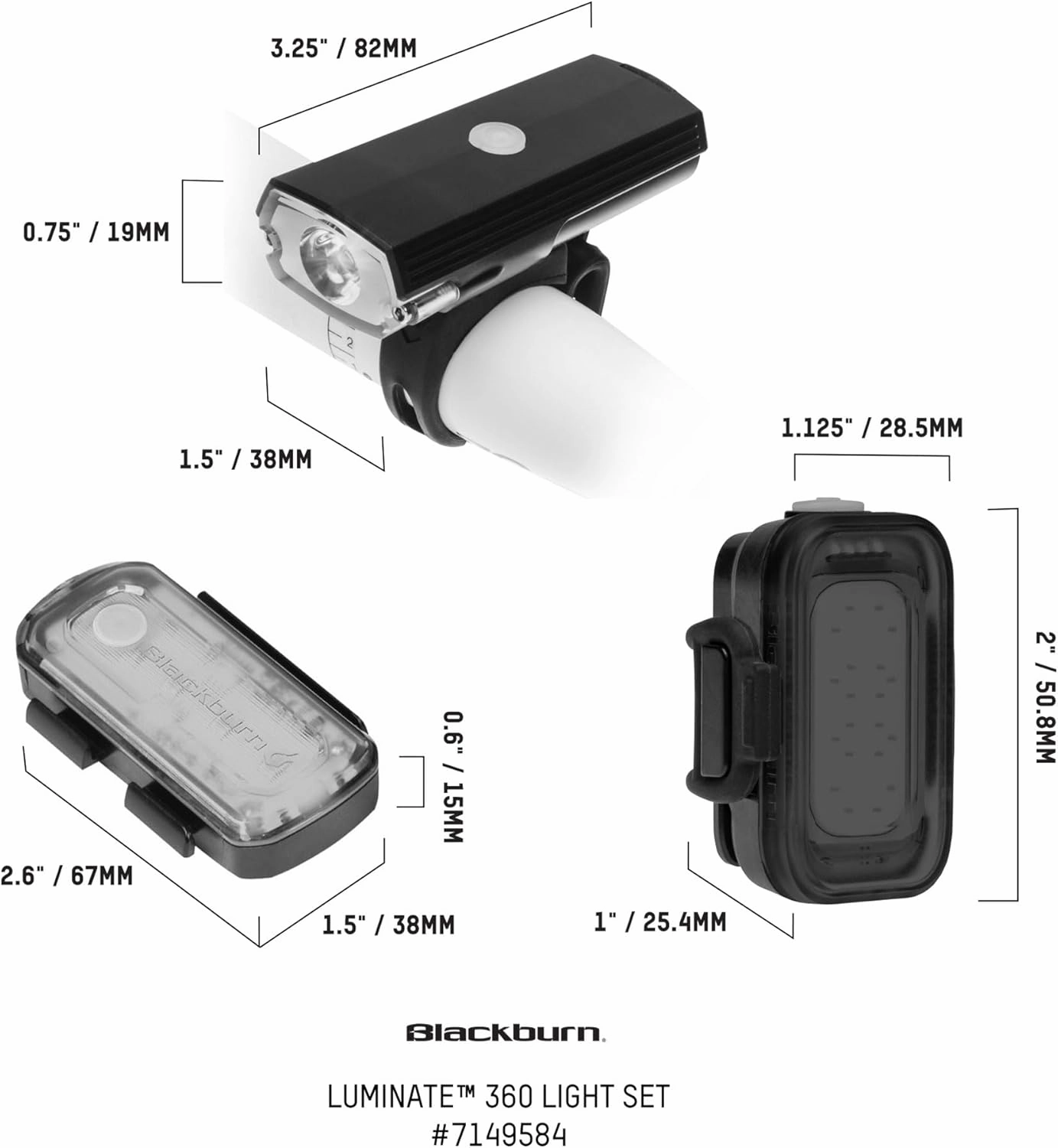 Blackburn Luminate 360 Light Set